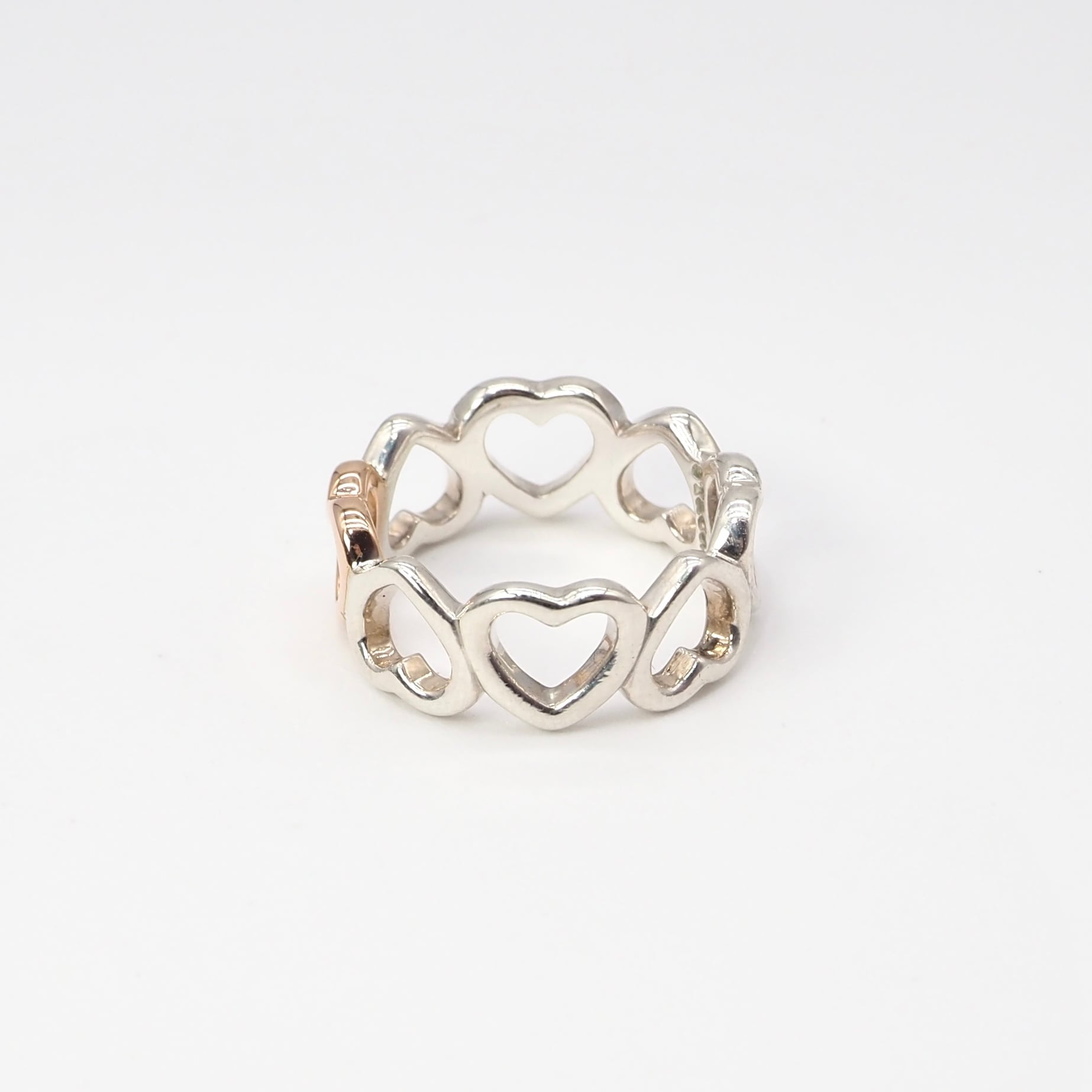 Tiffany&Co. 約8号 センチメンタル ハート リング シルバー925