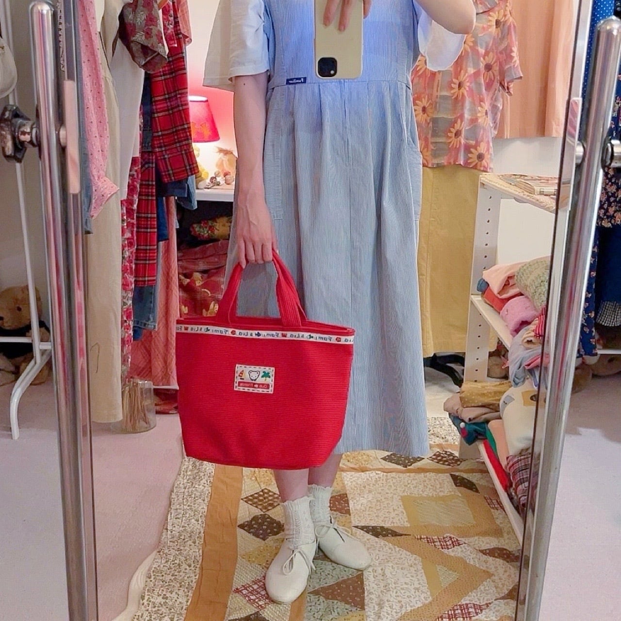 Familiar / red marine tote bag