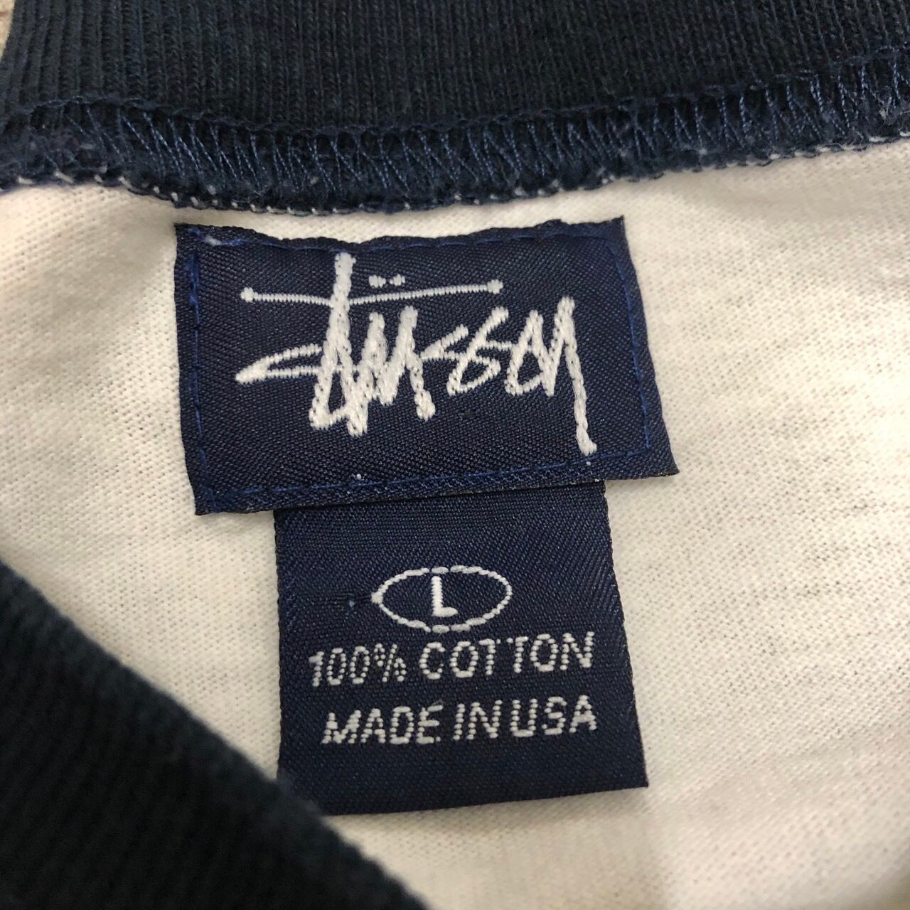 90~00s OLD STUSSY/Border L/S Tee/USA製/紺タグ/L/ボーダー 90~00s OLD STUSSY/Border L/S Tee/USA製/紺タグ/L/ボーダー