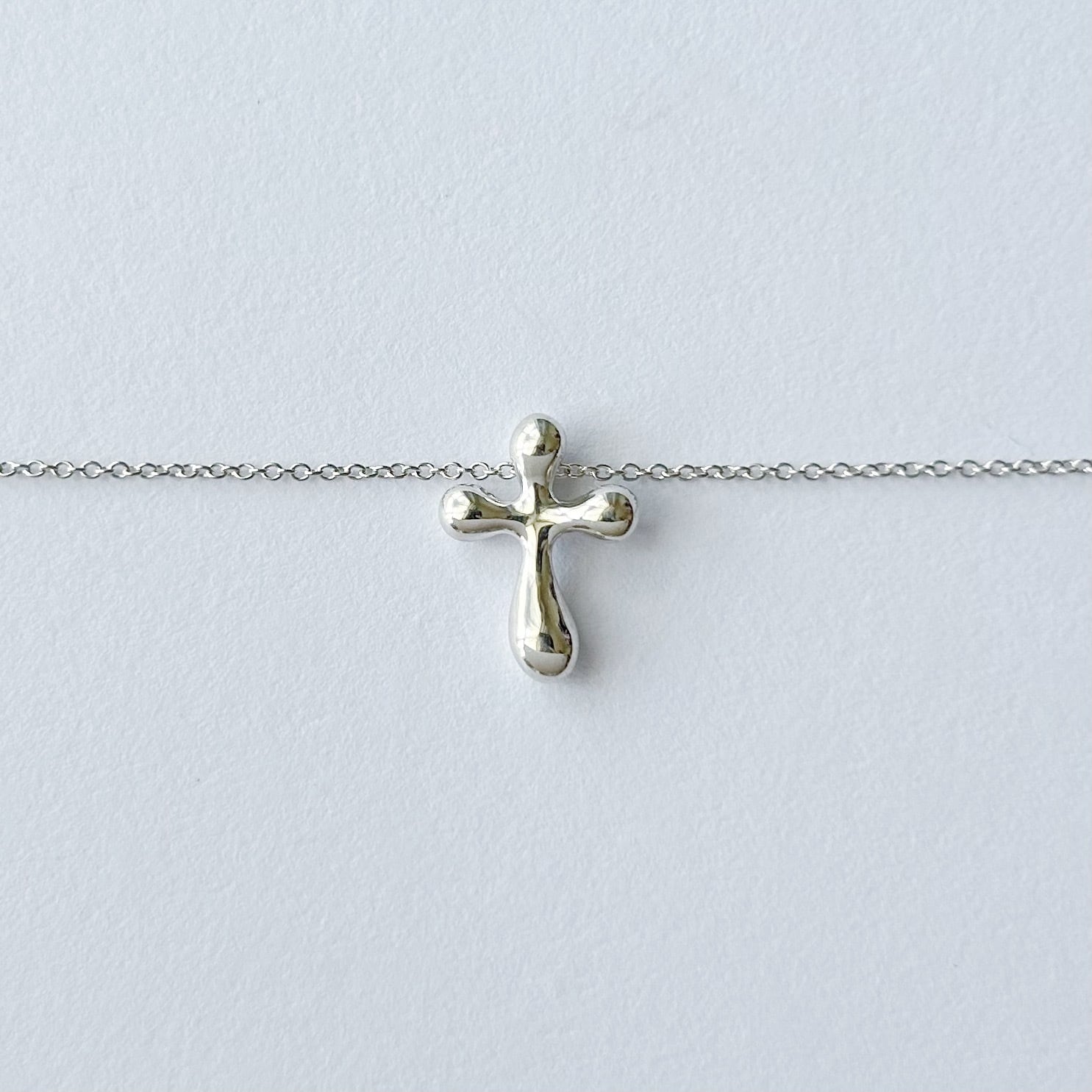 T7070】Tiffany&Co. cross necklace/silver925/ティファニー