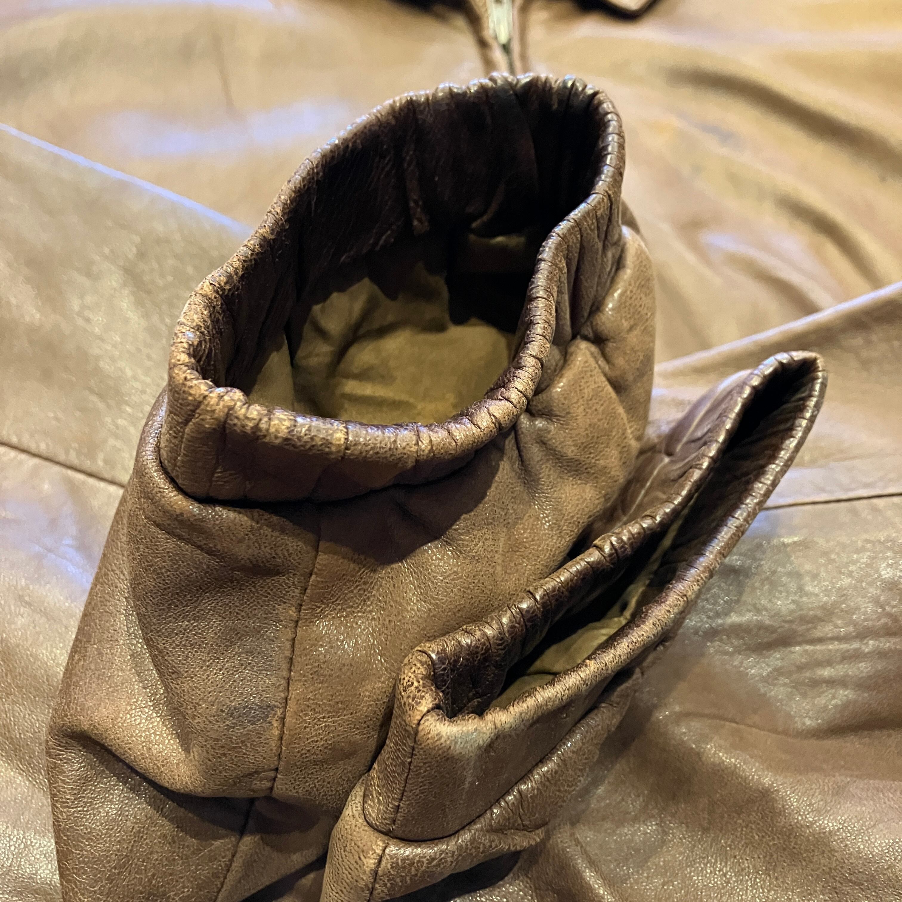 RALPH LAUREN LAMB LEATHER SWING TOP BROWN ポニー無し 1990'S OLD