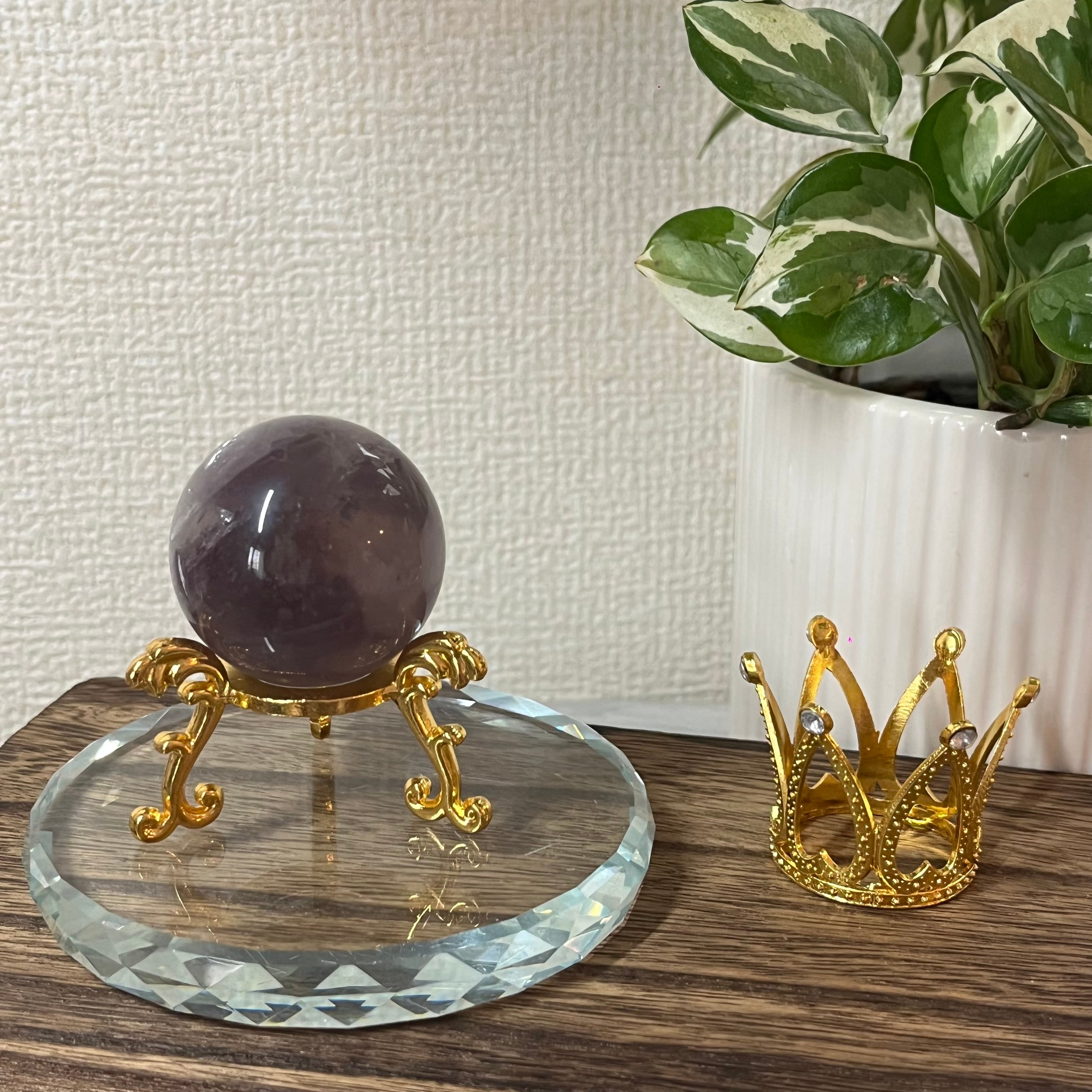 紫祝の笑口｜ウルグアイ産　アメジスト　スフィア（67㎜／台座付き） 紫祝の笑口｜ウルグアイ産 アメジスト スフィア（67㎜／台座付き