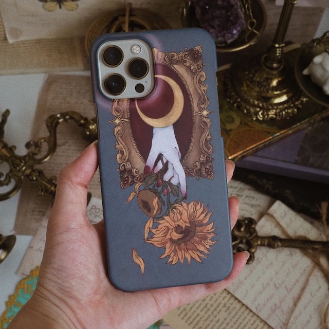 sunflower that loved the moon smartphone case