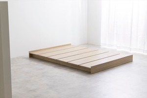 【セミダブル】Yuseong 幅140cm幅広すのこローベッド(ボンネルマットレス付き)