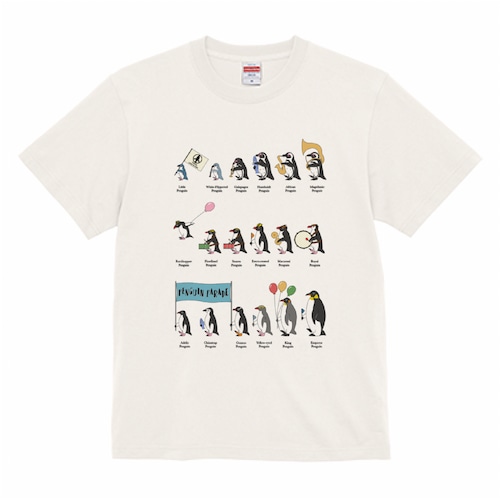 ペンギンパレード　Tシャツ(バニラホワイト)