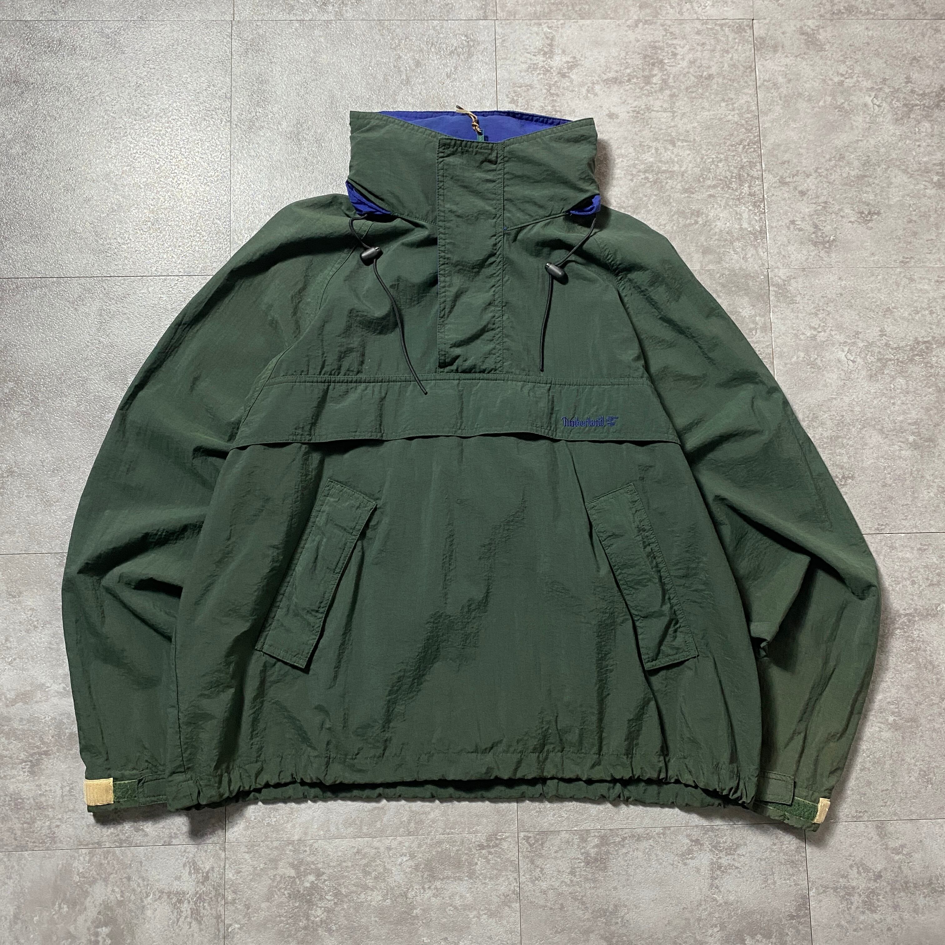 90's Timberland ティンバーランド 刺繍ワンポイント ハーフジップ