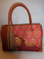 名物裂パッチワーク和装バック Antiques fabric bag(made in Japan)(No2)
