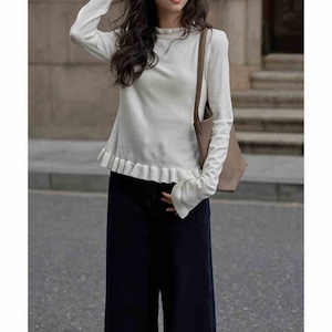 apricot colored shoulder sweater