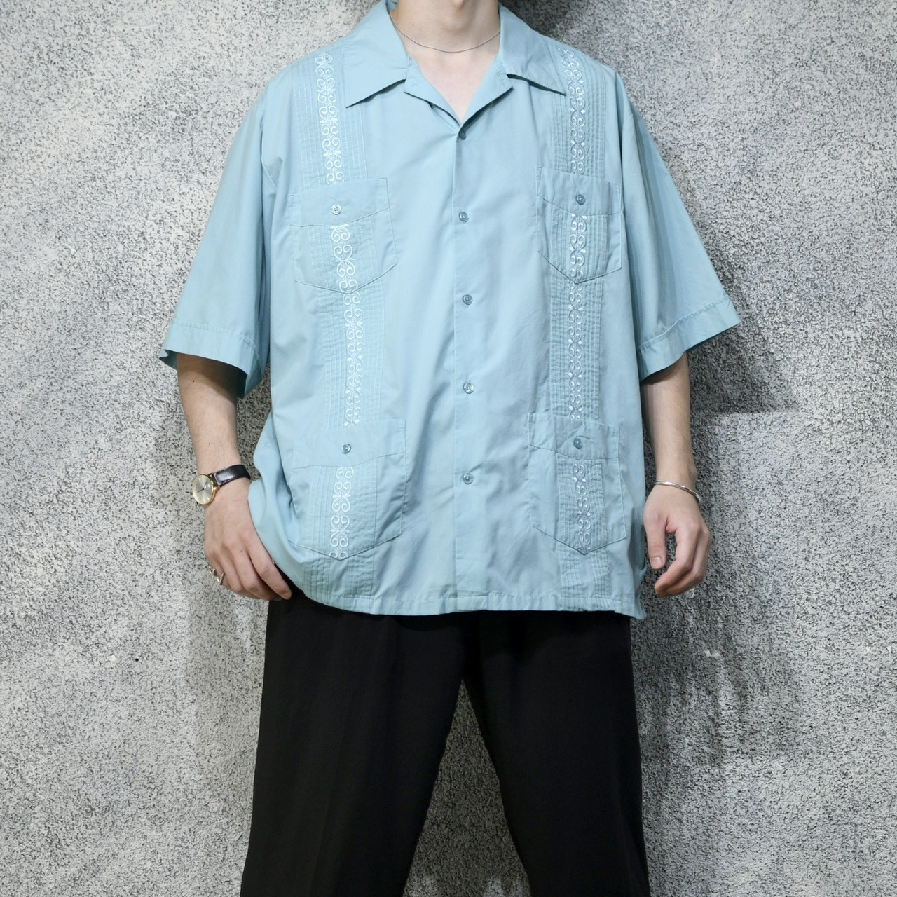 cuba shirt light blue