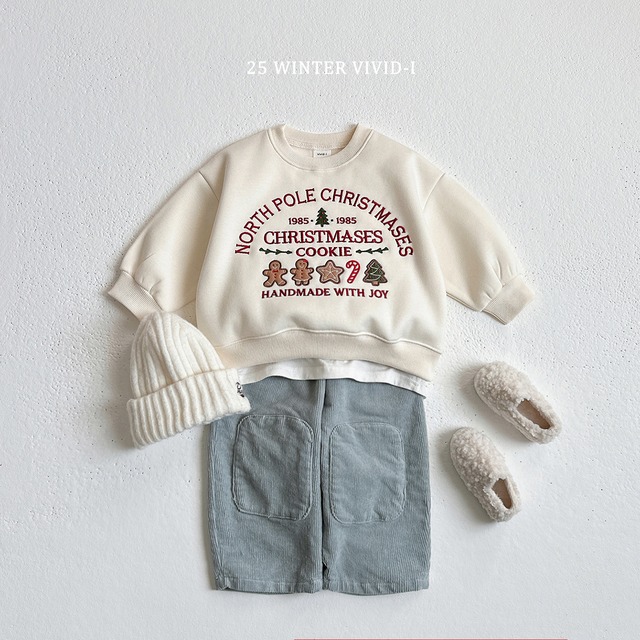 [即納XL]≪VIVID-I≫Christmas Cookie Sweatshirt 47 cream