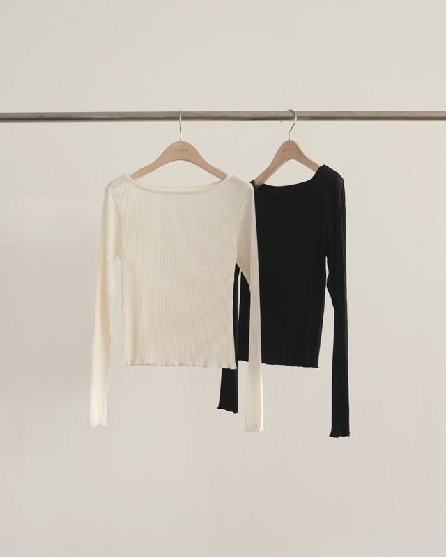 (OUNCE) claire rib long sleeveless tee / 2color