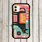 iPhoneケース 黒猫 DJ 音楽｜ターンテーブル 北欧レトロ CAT015