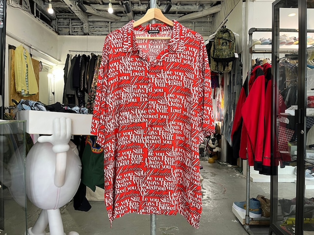 BALENCIAGA	LOVE SS ALOHA OVERSIZED SHIRT RED 39 571440 19140