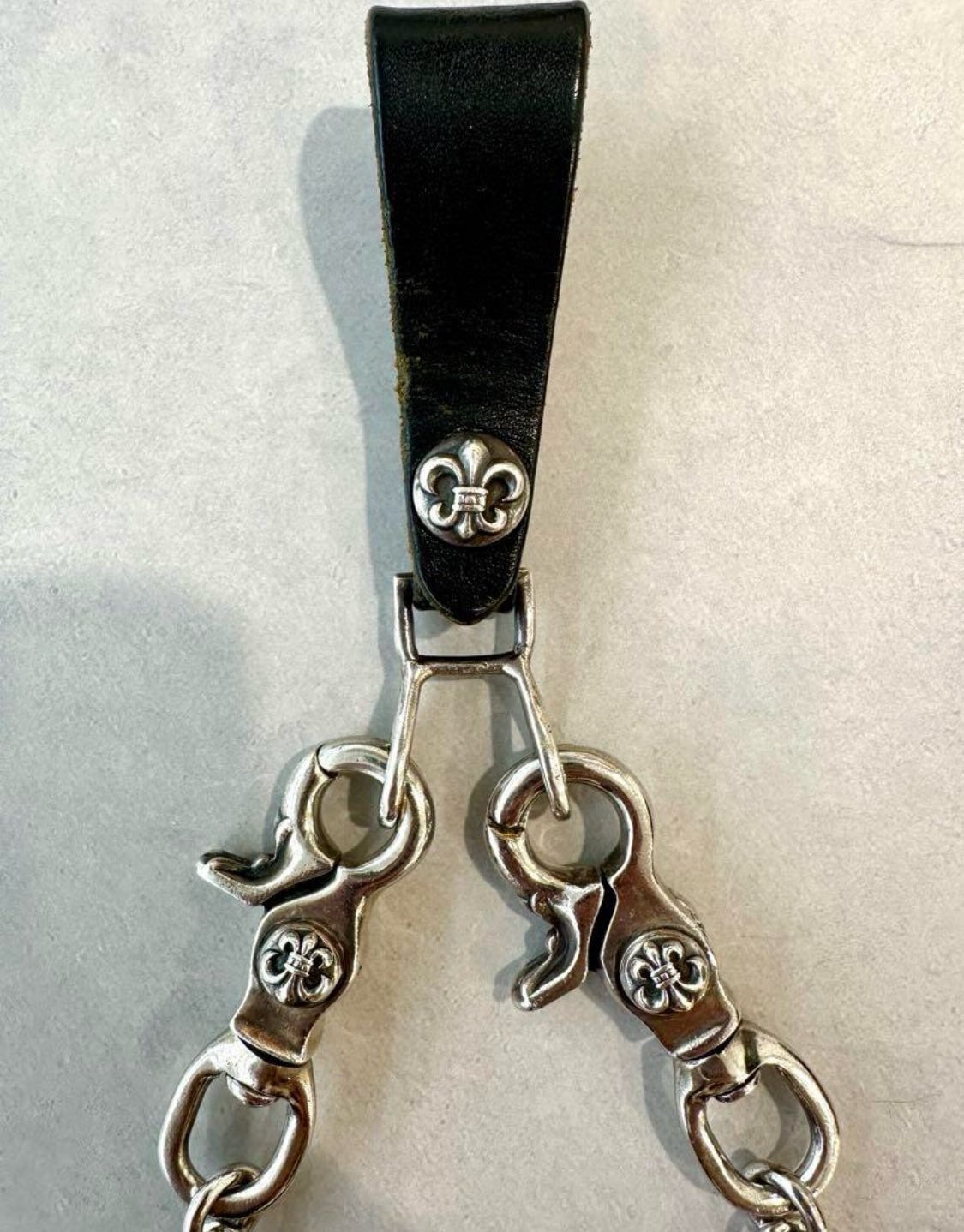 クロムハーツ BSフレア ウォレットチェーン ロング 2クリップ Chrome Hearts - CHROME HEARTS クロムハーツ HRTBSF LONG-S 2クリップ