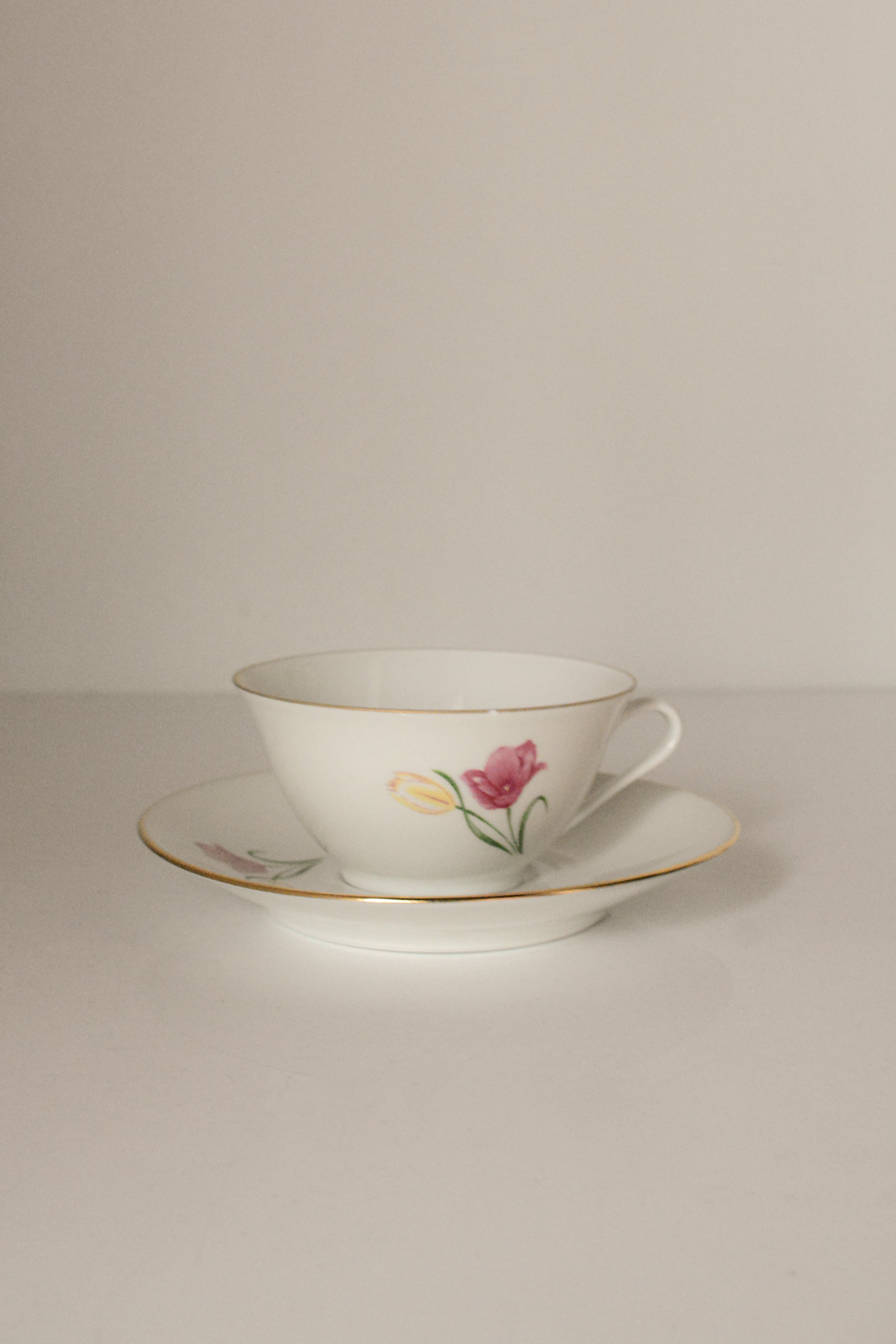 vintage cup & saucer Limoges tulip Ⅲ