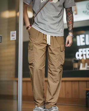 Retro Multi-Pocket Waterproof Pants  K0226