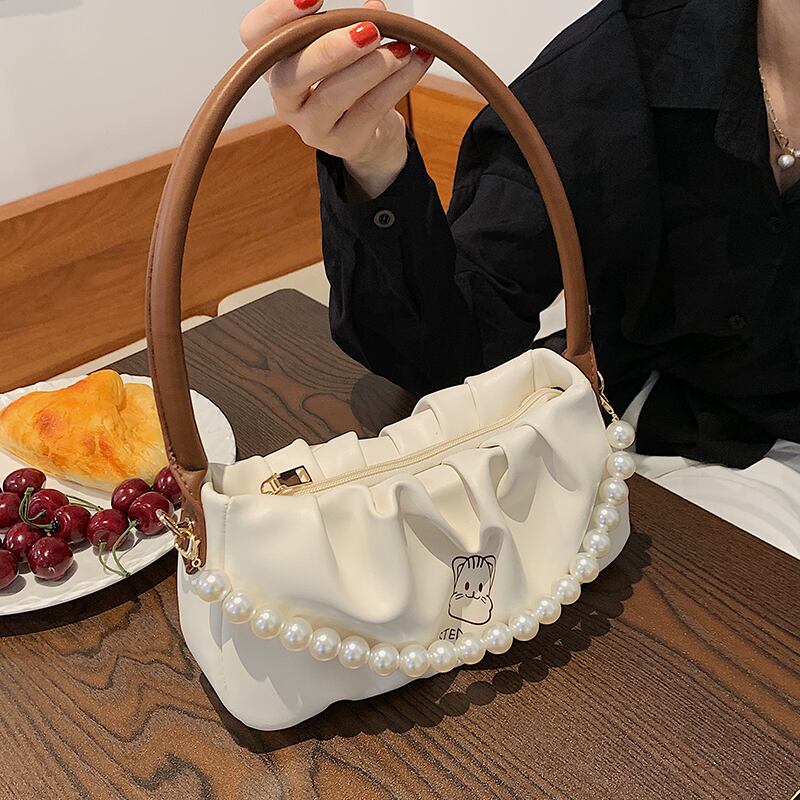 パールチェーン ホワイトサマー 夏物 真珠 Tiancai_Wing_Bag91771293050