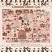 予約☆CHO474｜Cherish365【Caramel Choco-Cat - pattern】A4 デザインペーパー 10枚