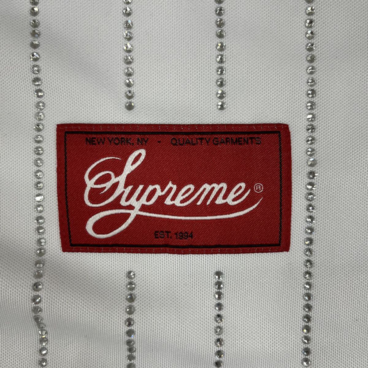 Supreme/シュプリーム【22SS】Rhinestone Stripe Baseball Jersey