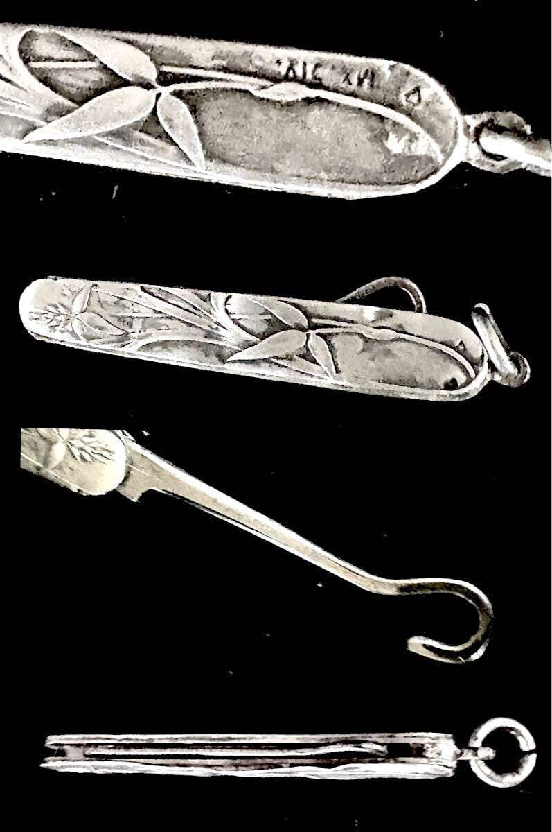 フランス アンティーク ボタンフック フォブ アール・ヌーボー1900年