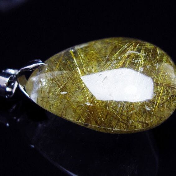 プラチナルチルクォーツ ペンダント 一点物 メール便可 [M便 1/20] 112-13117