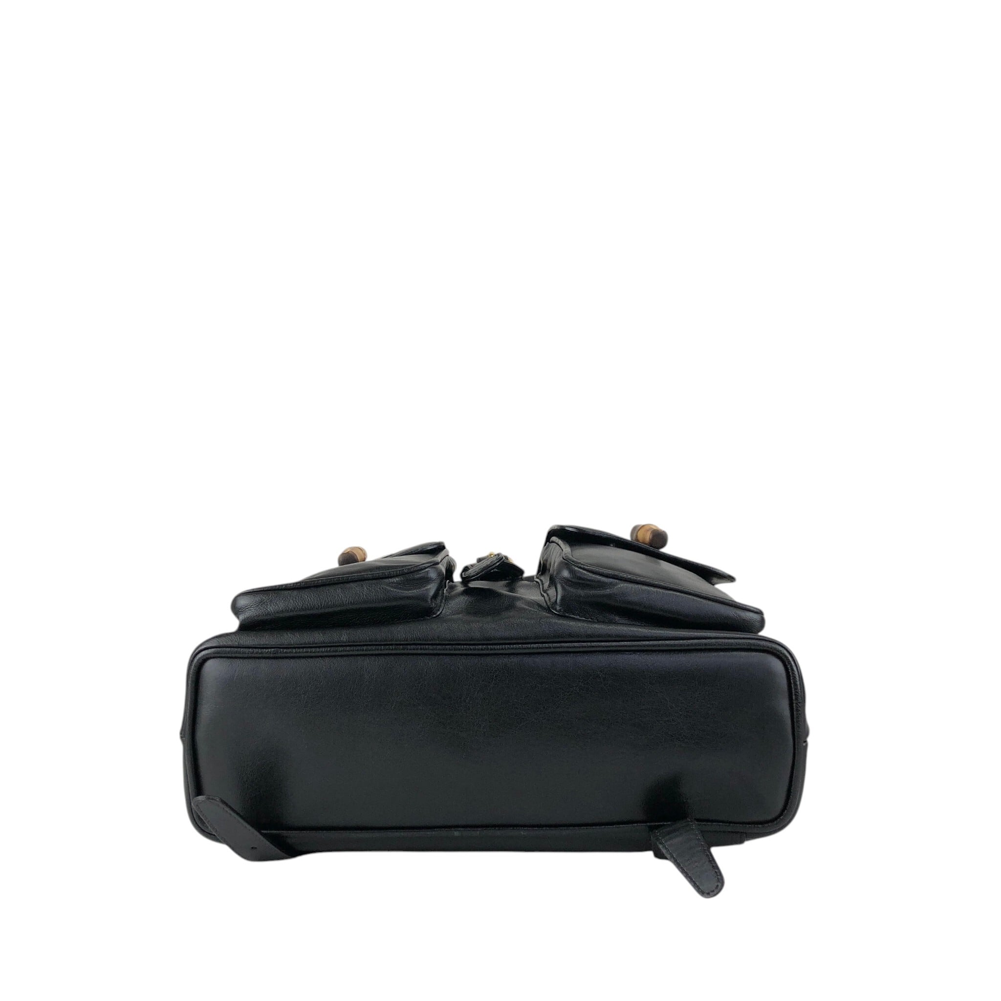 GUCCI グッチ バックパック ブラック バンブー レザー リュック