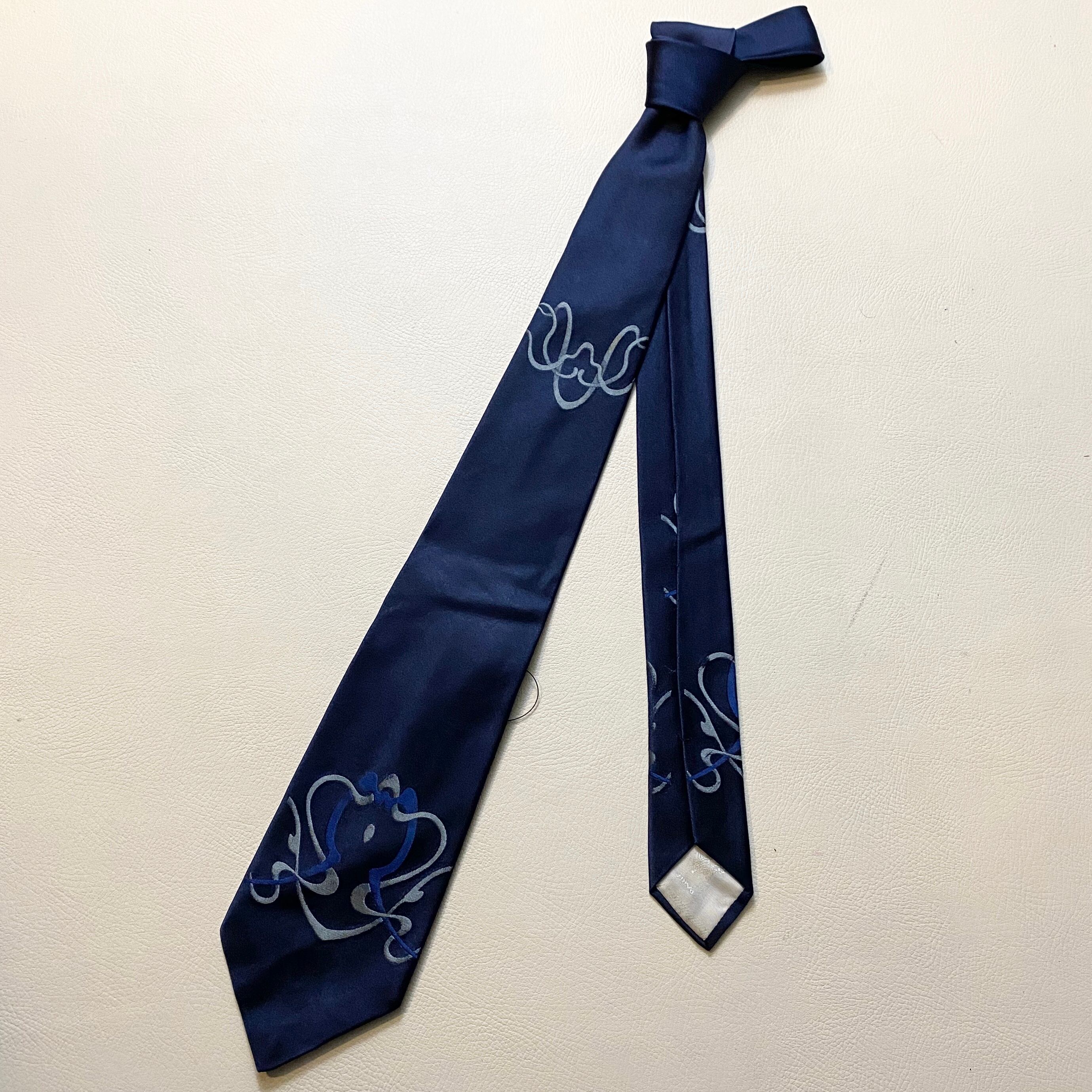 DOMINIQUE FRANCE abstract woven silk tie “peau de soie” | NOIR ONLINE