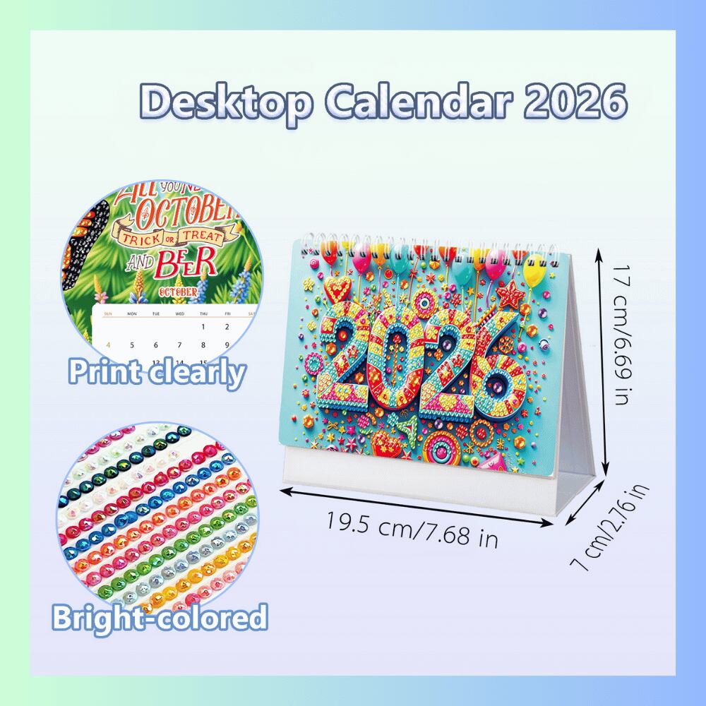 ダイヤモンドアートクラブ　カレンダー Amazon.co.jp: DIY ダイヤモンドアートペインティング 2026 デスク