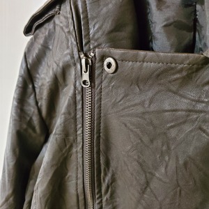 【USED】ライダースジャケット　柔らか　チャコール　美品