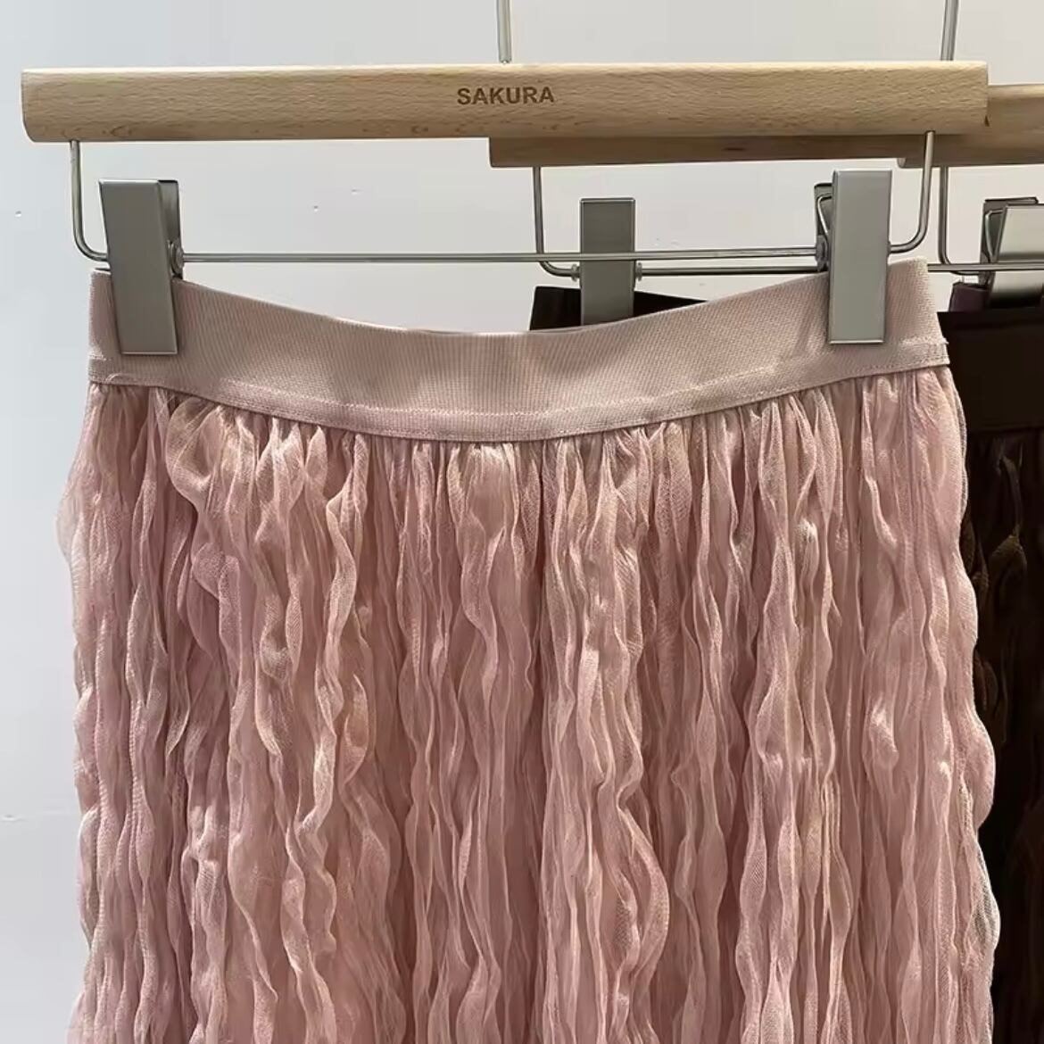 ウェーブシフォンロングスカート