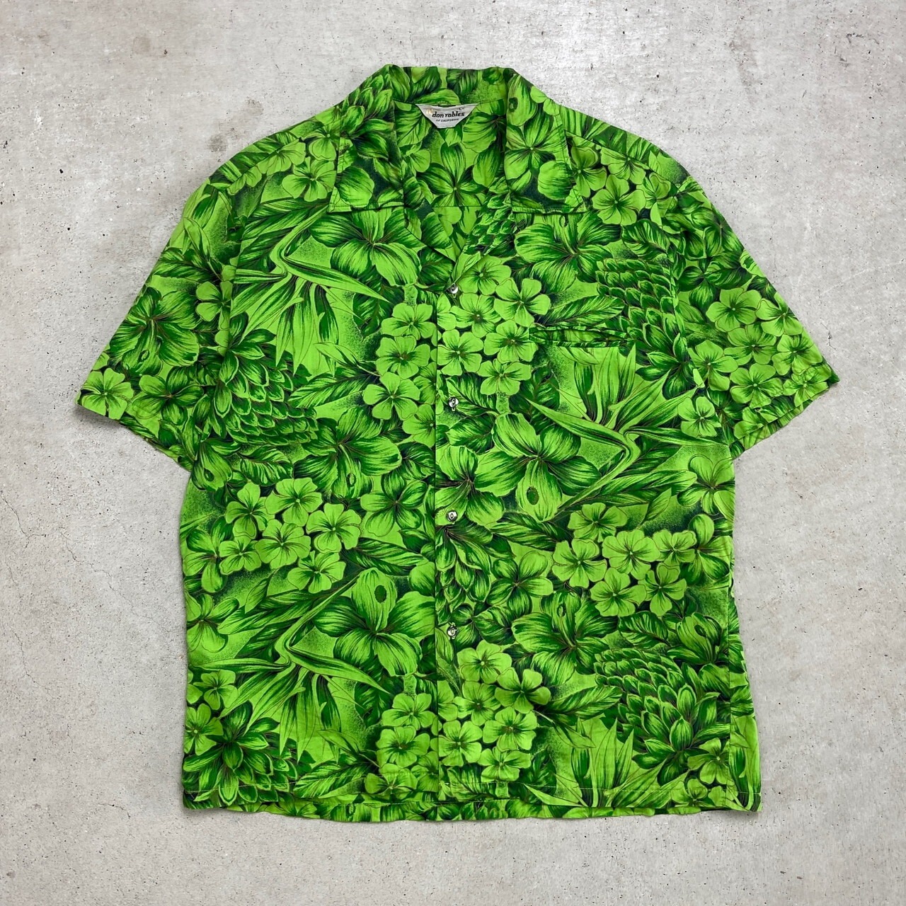 70年代 don robles アロハシャツ コットン メンズL 古着 70s VINTAGE 
