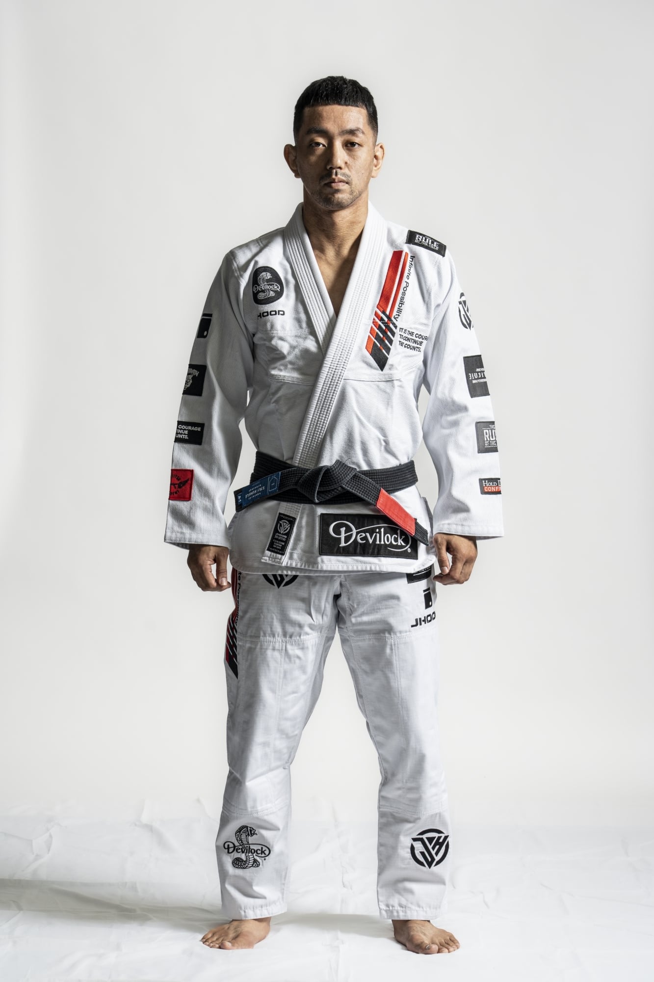 新品未使用 あまく Jhood Devilock-柔術着 青 サイズA1L 