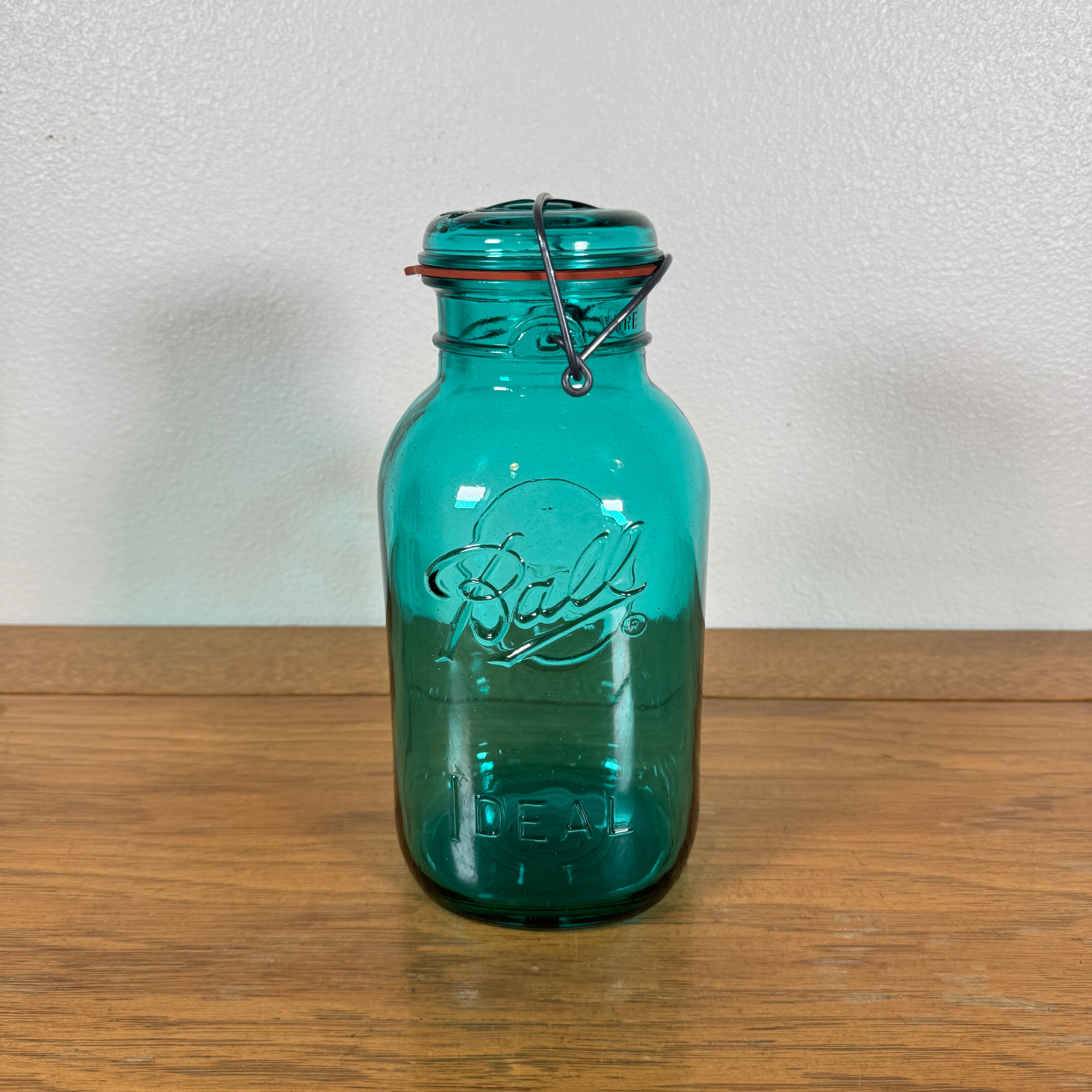 #1802【1920~30年代】ビンテージ ガラスジャー 収納 小物入れ