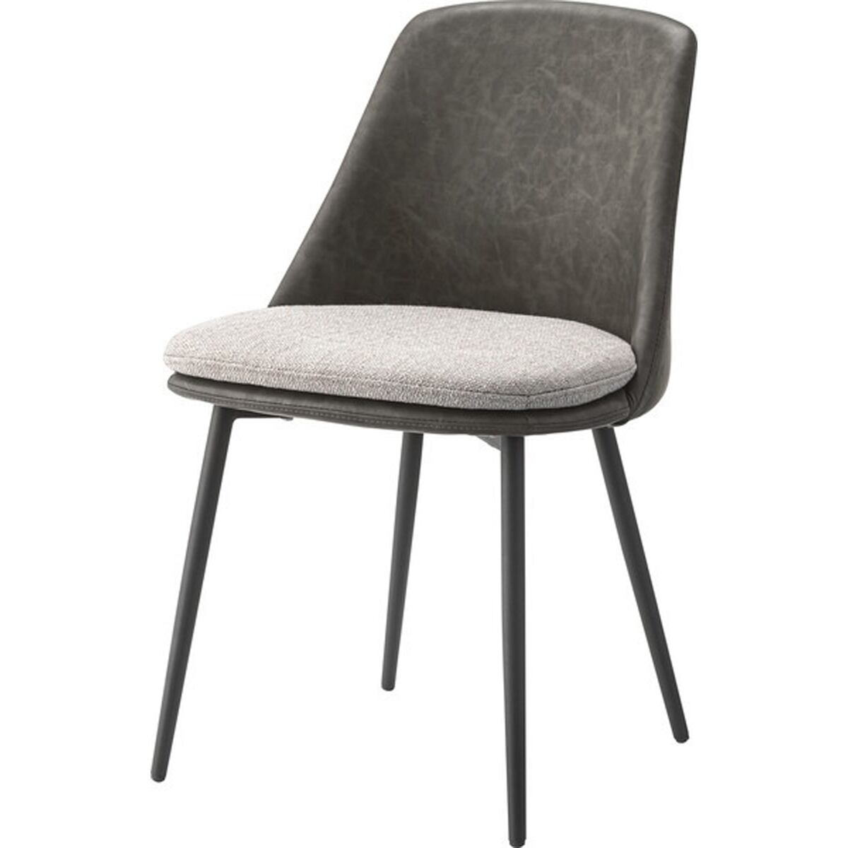 チェア PC-362DGY PC-362LBR 大人な シック おしゃれ ダイニングチェア リビングチェア 椅子 イス いす ダイニング リビング 書斎 寝室 スチール ソフトレザー スタイリッシュ アームレス ライトブラウン ダークグレー