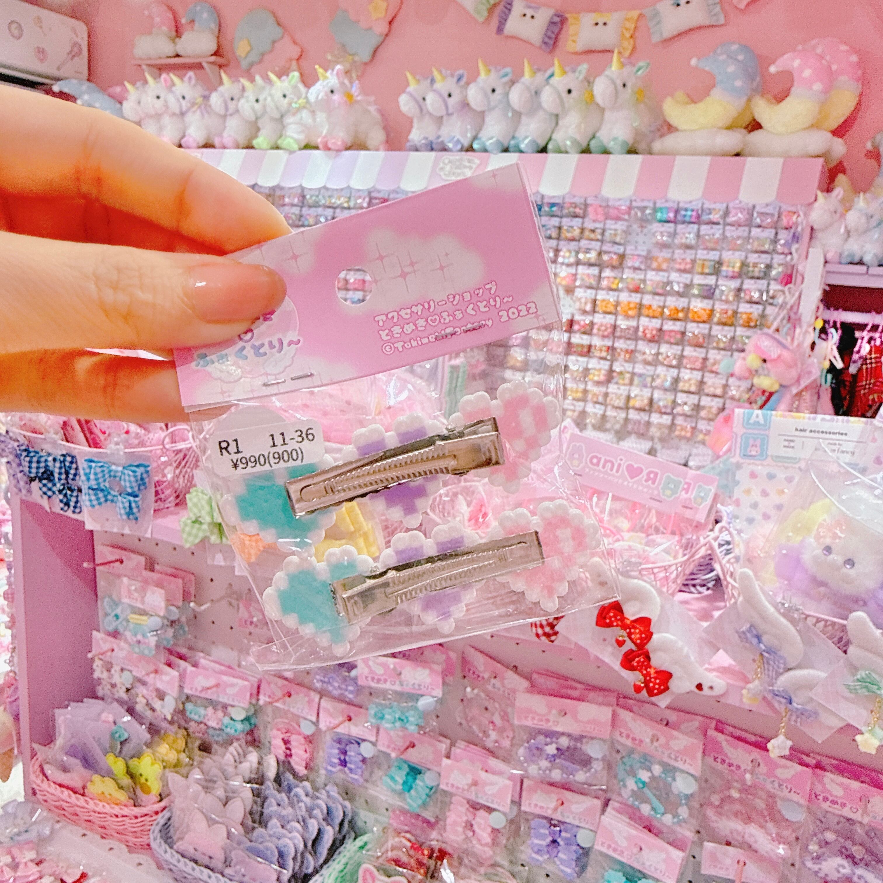 【R1】11-36 3連ハートツインヘアクリップ