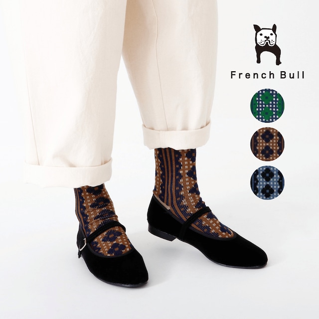 フレンチブル French Bull 靴下 リコルドソックス ソックス レディース 秋 冬 ブランド 綿 コットン 日本製 国産 花柄 ストライプ レース チェック 柄 おしゃれ かわいい レトロ 23-25cm 11-26259 Fr137
