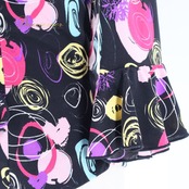 フラメンコ 衣装 ブラウス トップス ブラック系 ピンク系 パープル系 黒 紫 ピンク 柄 模様 賑やか 華やか ダンス パーティ 発表会 フラメンコ用 レディース カラフル 模様入り 個性的 フォーマル イベント用 パーティー用