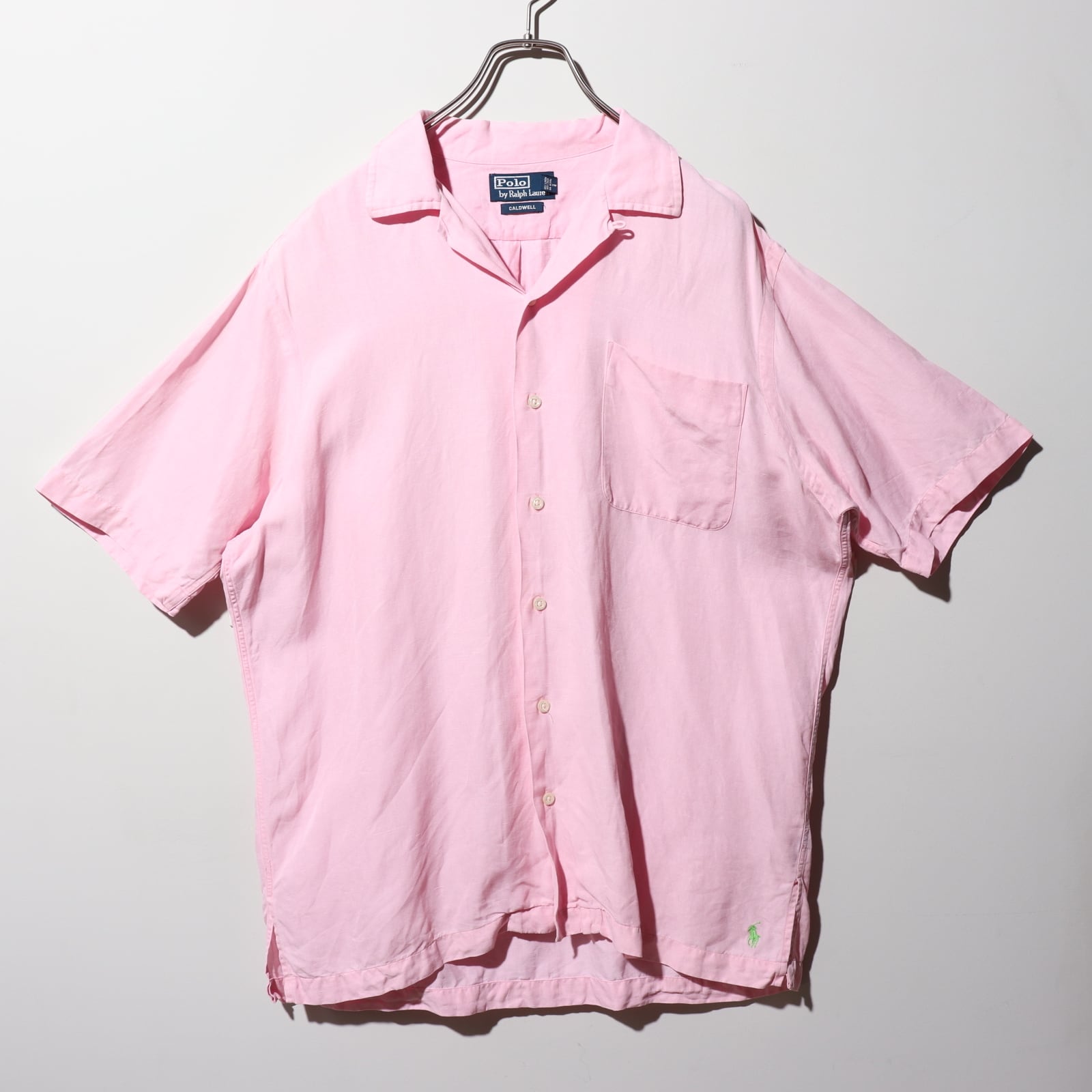 美品 M ピンク Caldwell ポロラルフローレン 半袖開襟シャツ Polo