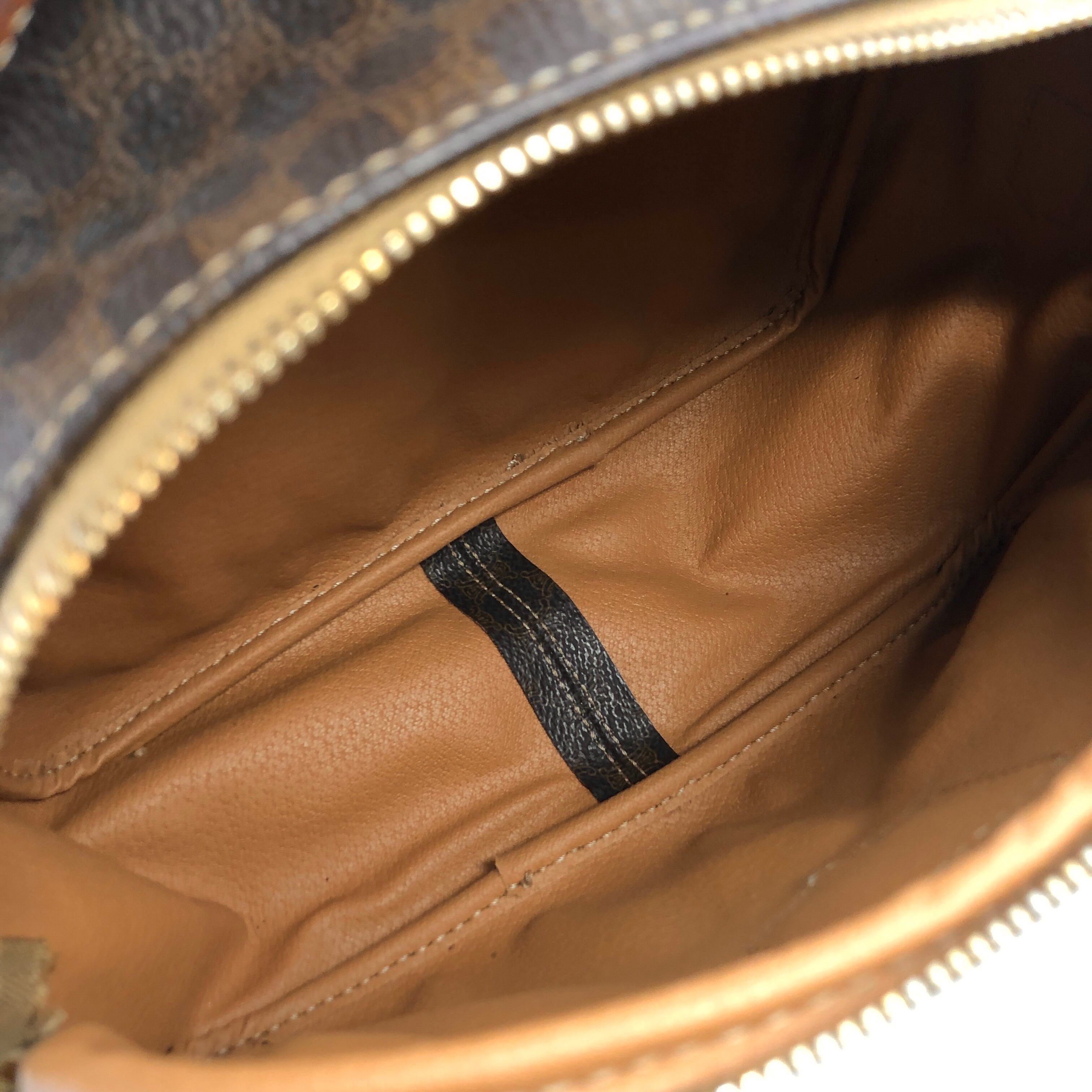 CELINE セリーヌ マカダム 2way ショルダーバッグ ブラウン ブラゾン型