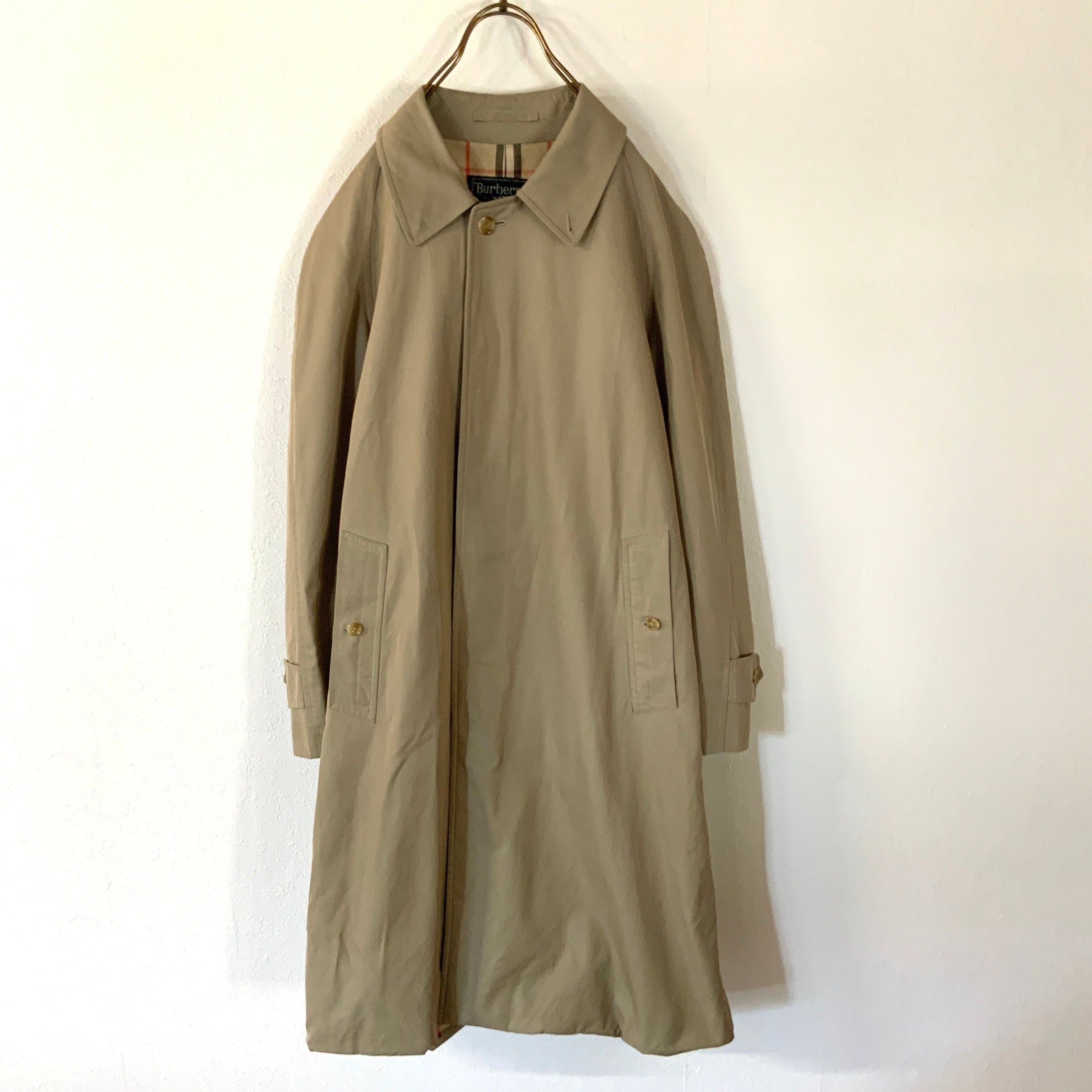 90's Burberry ノバチェック ステンカラーコート ベージュ | 古着屋 MOU