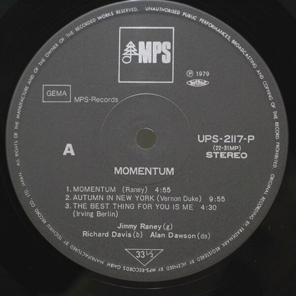 Jimmy Raney / Richard Davis / Alan Dawson / Momentum [UPS-2117-P] - 画像3