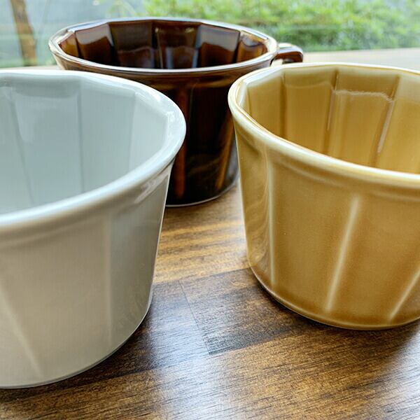 波佐見焼 面取スープカップ（キャメル・ブラウン・グレー） 5-024