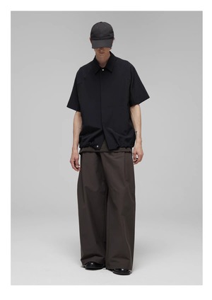 DECESOLO 24SS ワイドシルエットタックパンツ