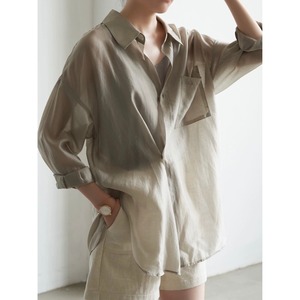 airy button blouse 00270