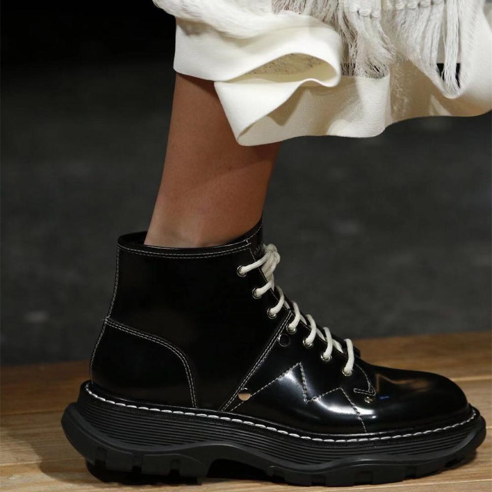 【新作】【送料無料】 オートバイブーツレディースレザーブーツ厚底2020秋ニューブラックジョーカーブーツ 靴 シューズ オータム 秋物 10b311159025784