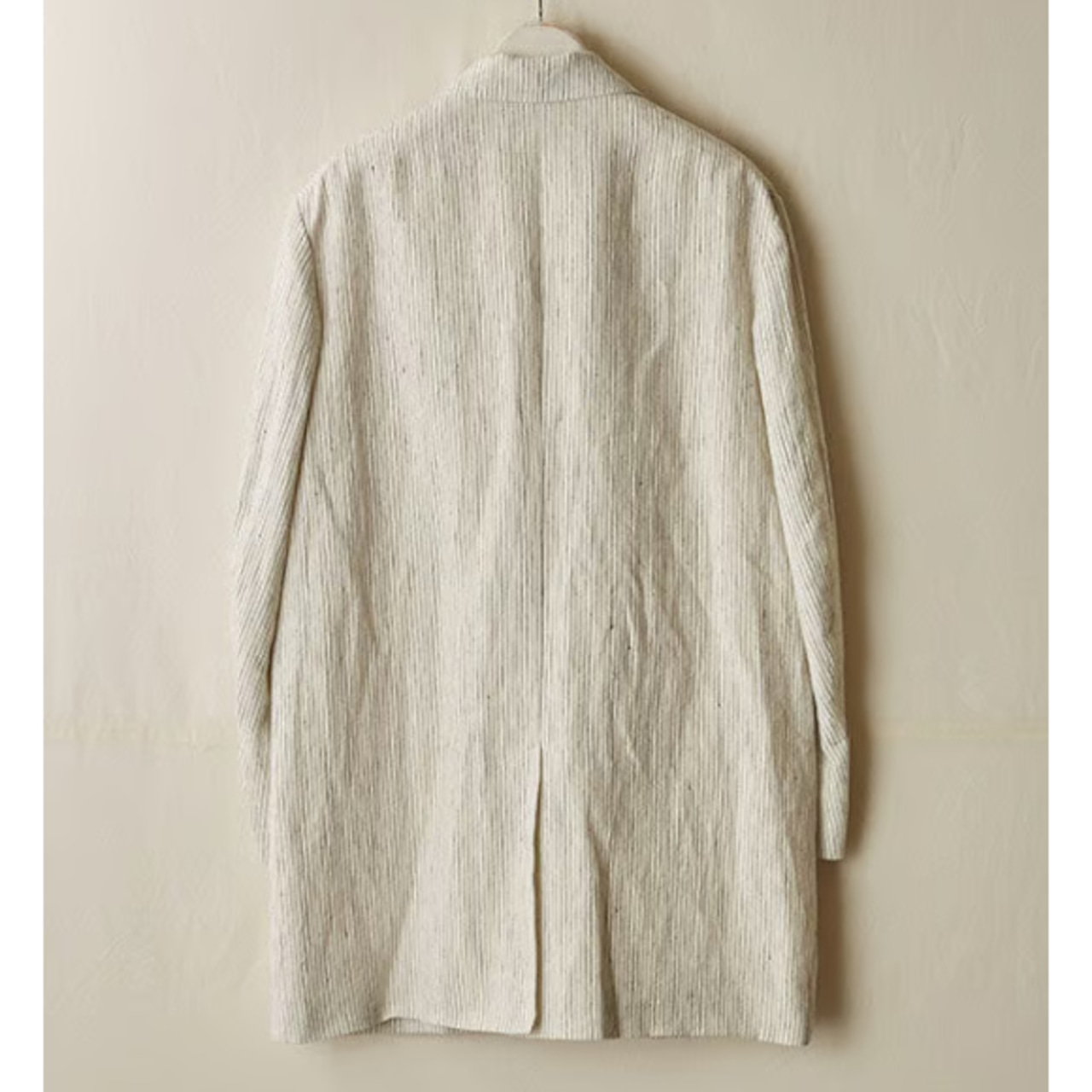 suzuki takayuki (スズキタカユキ)リネンストライプ ロングジャケットlong jacket Ⅱ