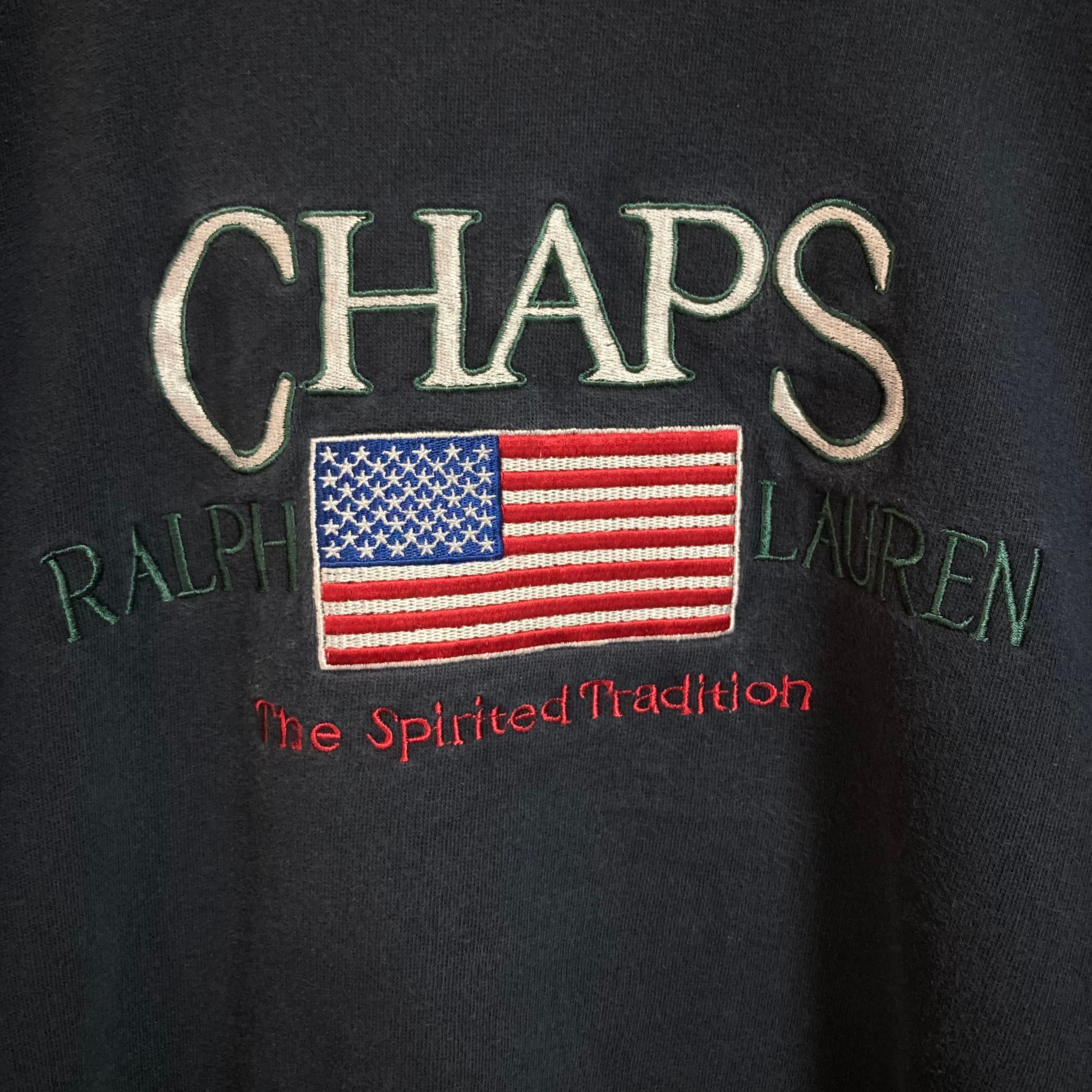 CHAPS RALPH LAUREN】L/S Sweat L 90s スウェット トレーナー 刺繍ロゴ