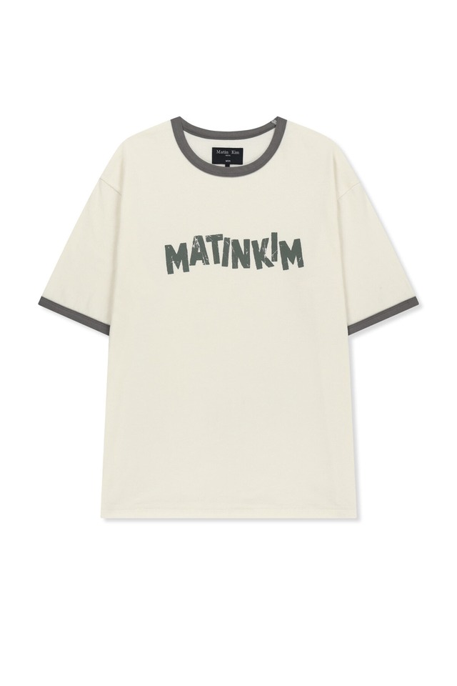 [Matin Kim] MATIN LOGO RINGER TOP FOR MEN IN CREAM 正規品 韓国ブランド 韓国通販 韓国代行 韓国ファッション マーティンキム matinkim 日本 店舗