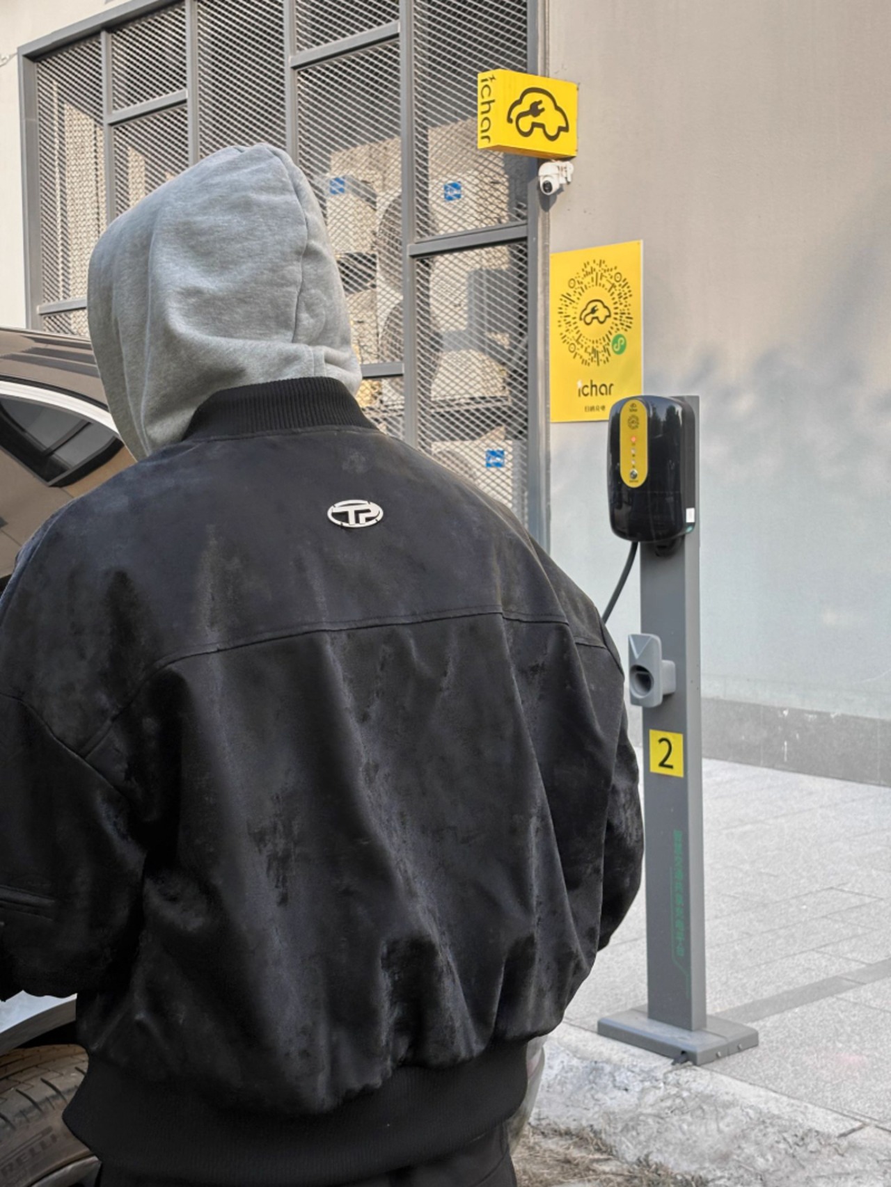 PUPIL TRAVEL リバーシブル ジップベルベットレザーテイストボンバージャケット