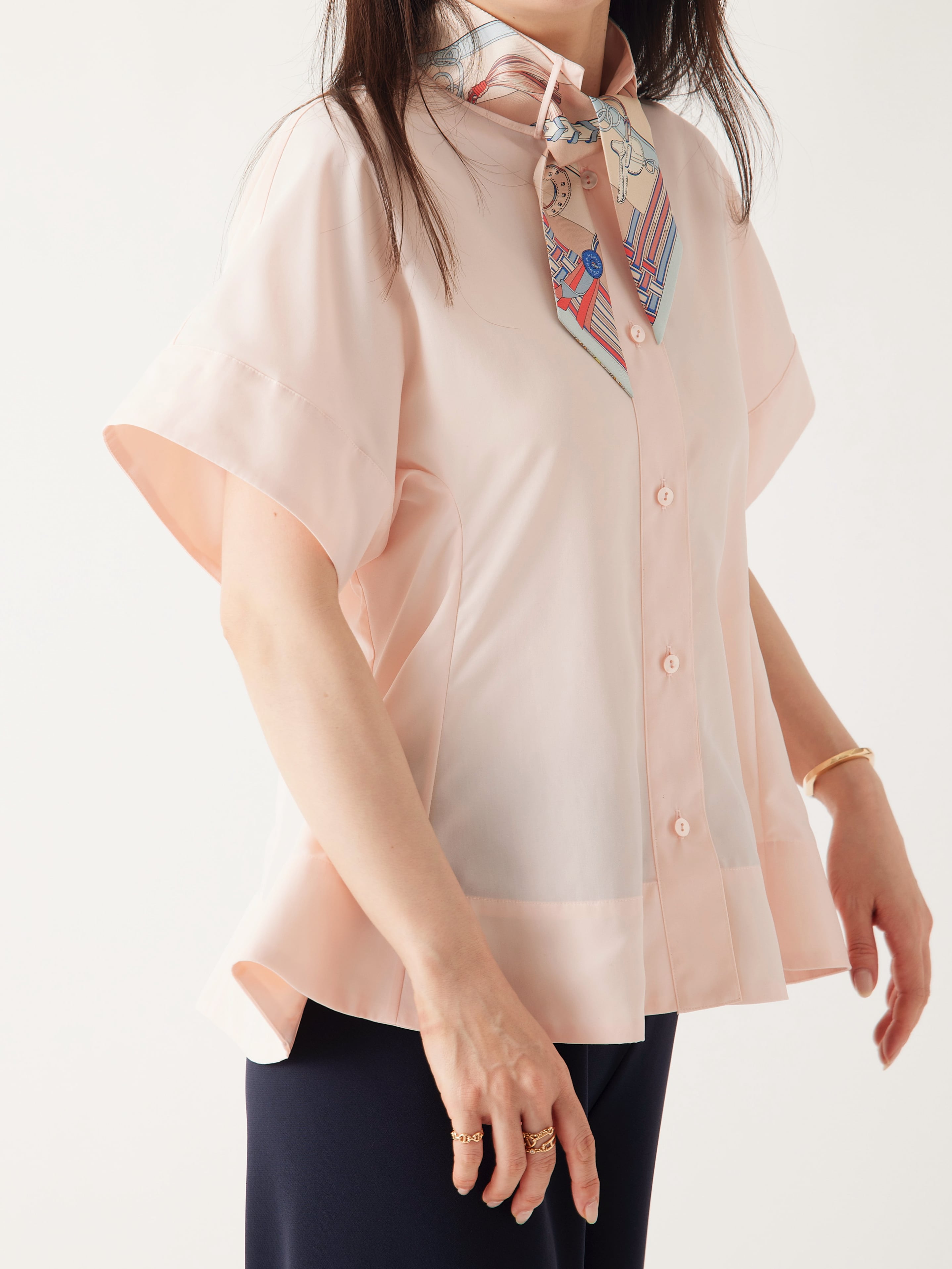 ペプラム半袖ブラウス（5色展開） | cccmalie